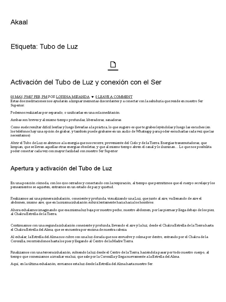 Tubo de luz akaal pdf ligero