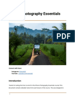Iphone Photography Essentials Skillshare Class Notes - Sean Dalton
