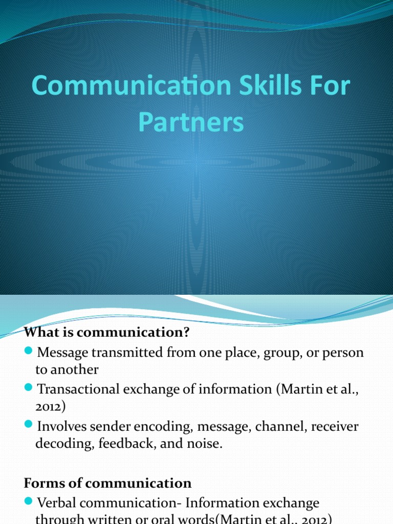 Effective Communication for Partners | PDF | Communication | Nonverbal ...