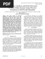 Load Flow Analysis and Fault Detection of IEEE 9 Bus System Using Wavelet Transform in MATLAB-Simulink