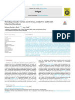 Modeling Domestic Tourism Motivations Satisfaction and Tourist Behavioral Intentions