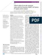 Periprocedural Safety of Saccular Aneurysm Embolization With The Penumbra SMART Coil System: A SMART Registry Subset Analysis