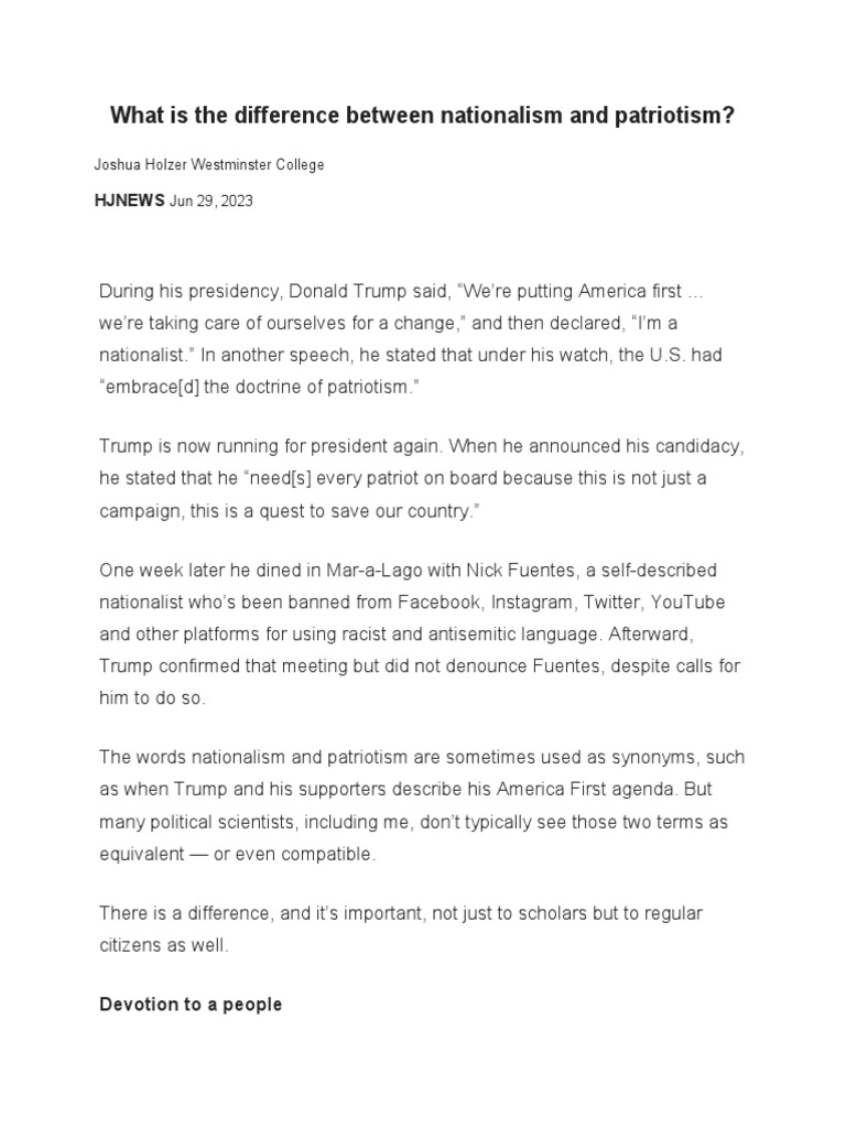 WHAT IS PATRIOTISM HOW DOES IT DIFFER FROM NATIONALISM visual data 2