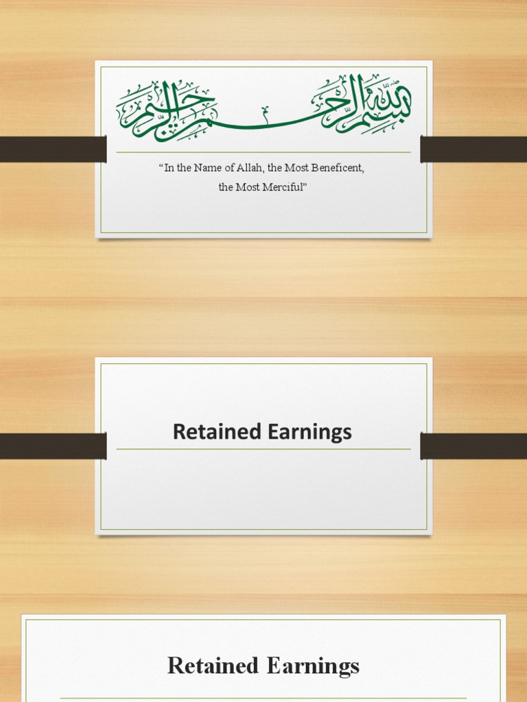 Retained Earnings PDF