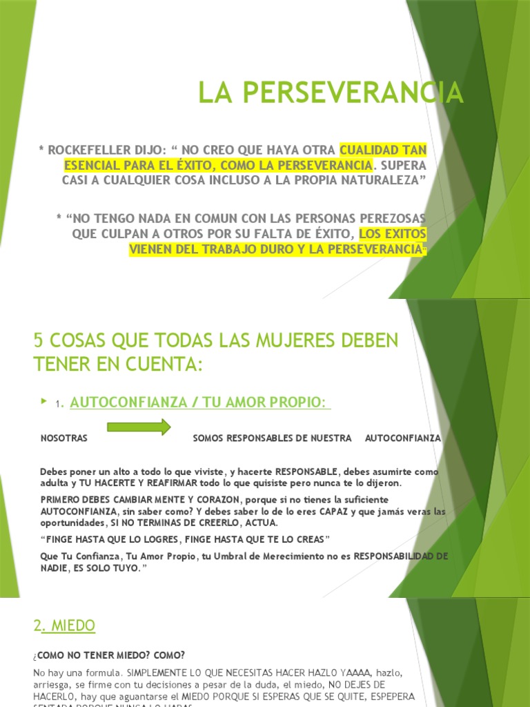 Empoderamiento Femenino y Perseverancia | PDF | Autoestima