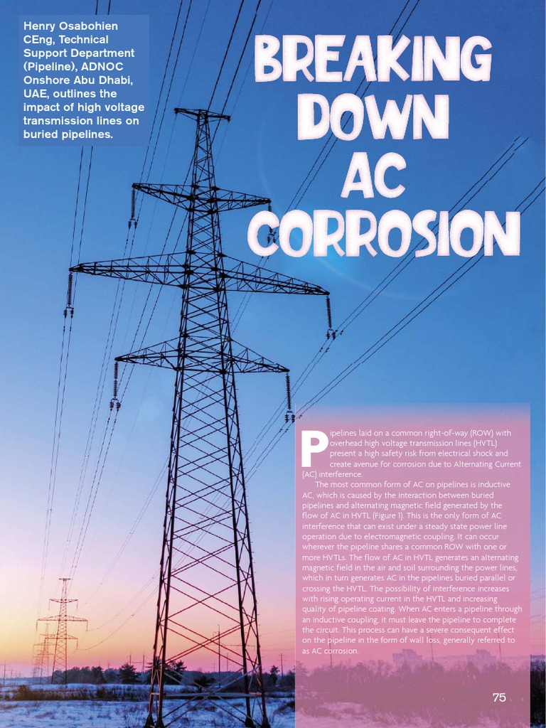 Breaking Down AC Corrosion of Pipelines | PDF | Electromagnetic ...