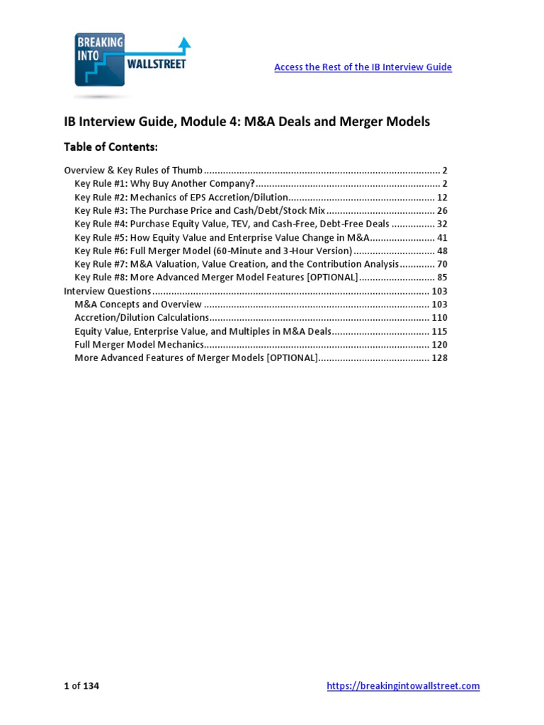 IBIG 04 06 MA Deals Merger Models | PDF | Mergers And Acquisitions | Stocks