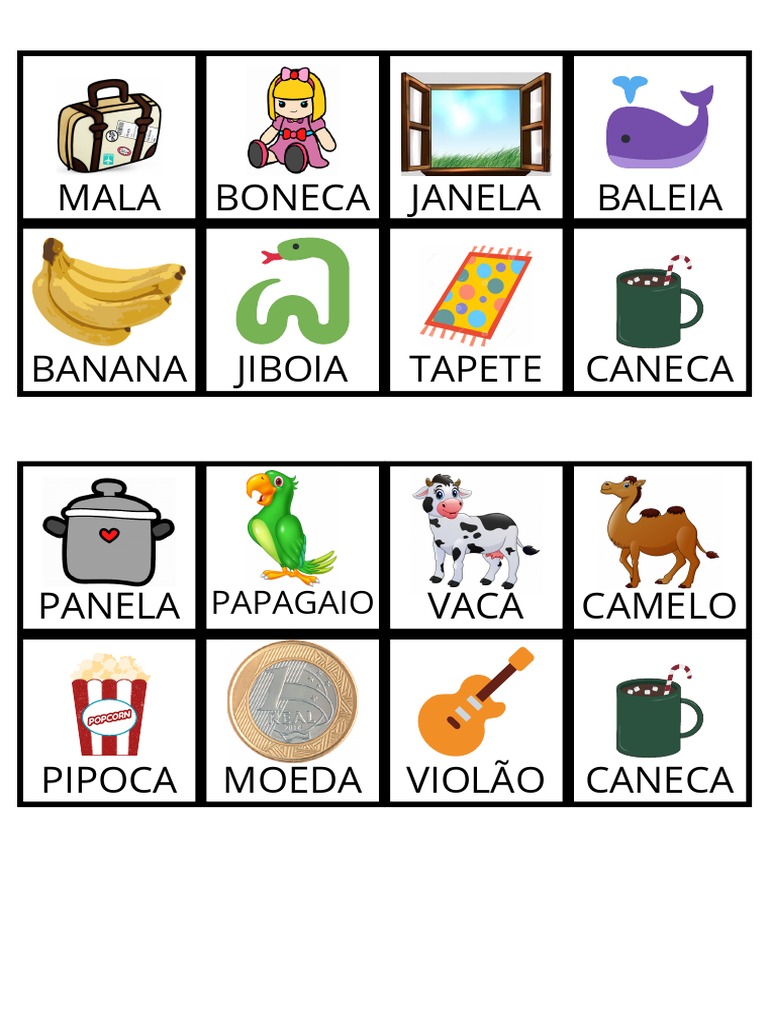 Bingo - Palavras e Imagens | PDF