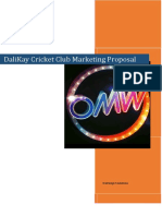 Dalikay Cricket Club Marketing Proposal: Wedesign Soulutions