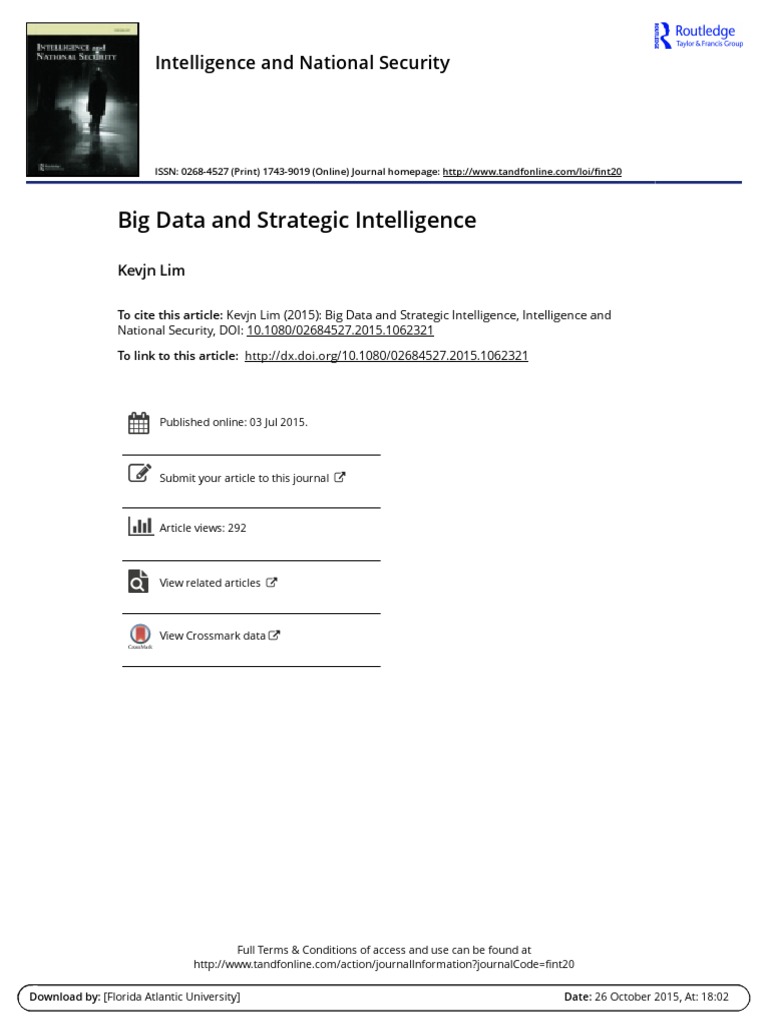 Big Data's Role in Strategic Intelligence | PDF | Falsifiability | Big Data