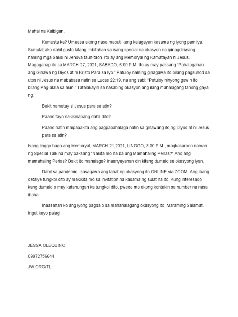 Letter of Good News PDF