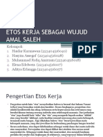 Etos Kerja Sebagai Wujud Amal Saleh Kelompok 10