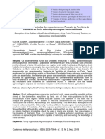 Percepção Dos Assentados Dos Assentamentos Federais Do Território Da Cidadania Do Cariri Sobre Agroecologiae Sustentabilidade