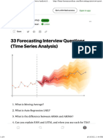 33 Forecasting Interview Questions (Time Series Analysis)