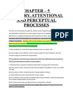 CHAPTER 5 - Sensory Attentional and Perceptual Processes