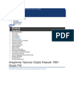 Araştırma Yazınızı Güçlü Kılacak 100+ Güçlü Fiil!