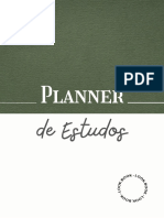 Planejador de Estudos Minimalista Verde