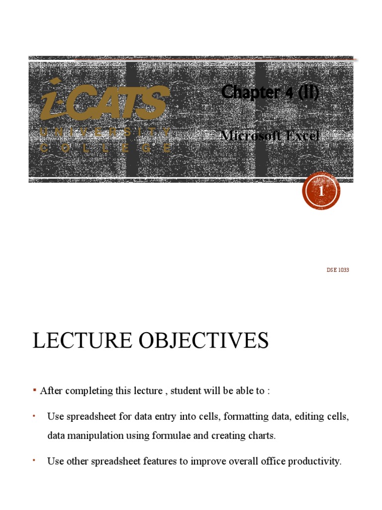 Chapter 4 Ii Excel Pdf Spreadsheet Microsoft Excel