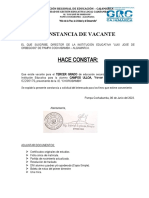 Constancia - Vacante - 2022 - Lucero