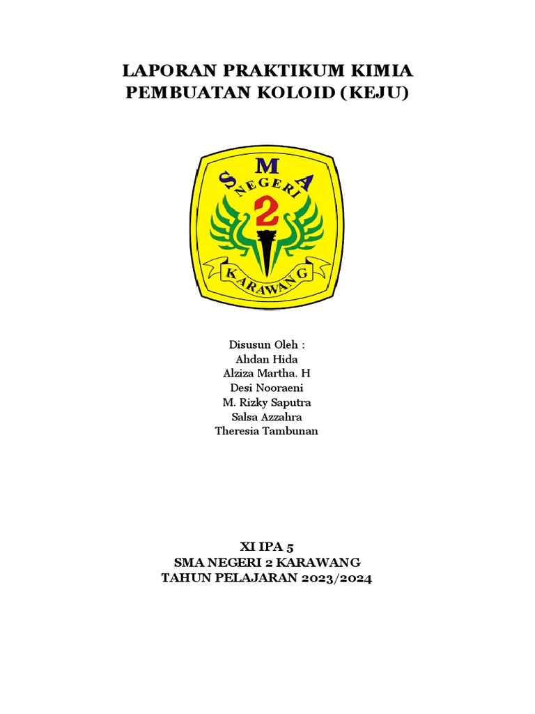 Laporan Praktikum Kimia Pembuatan Koloid (Keju) | PDF