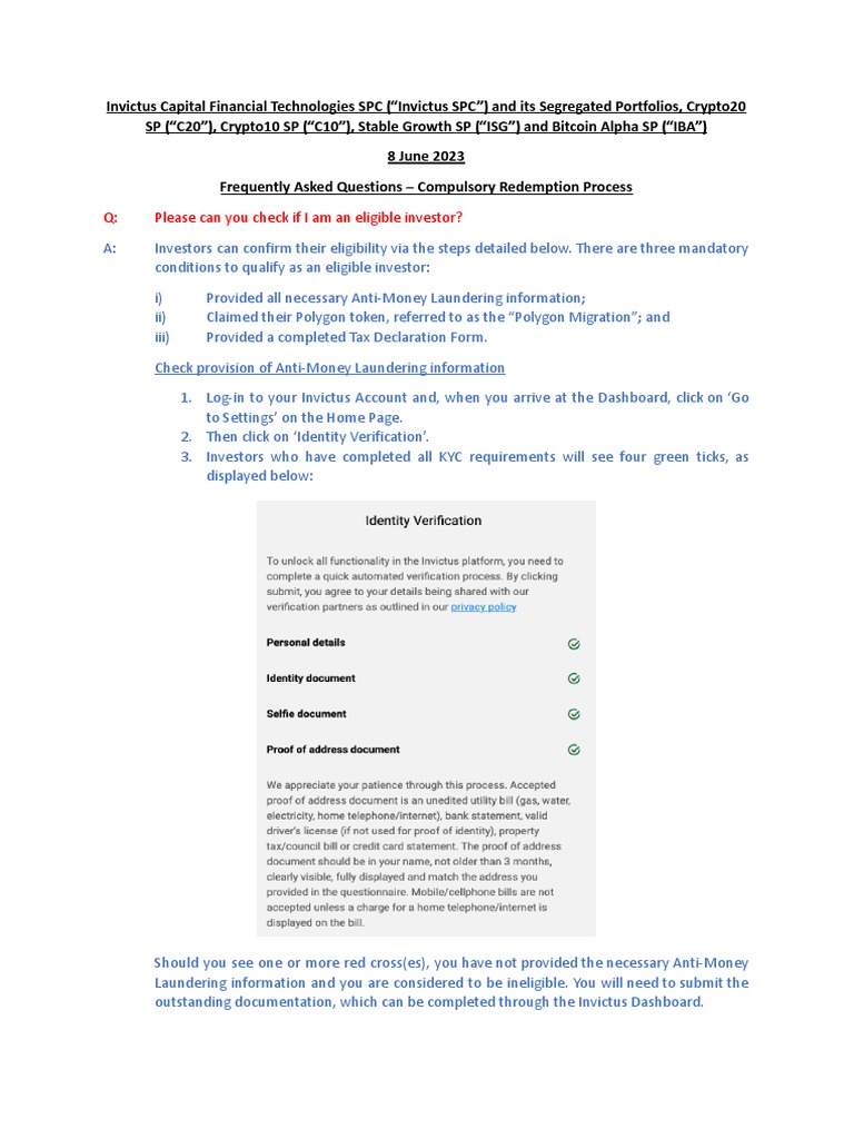 Compulsory Redemption FAQs | PDF | Taxes | Password