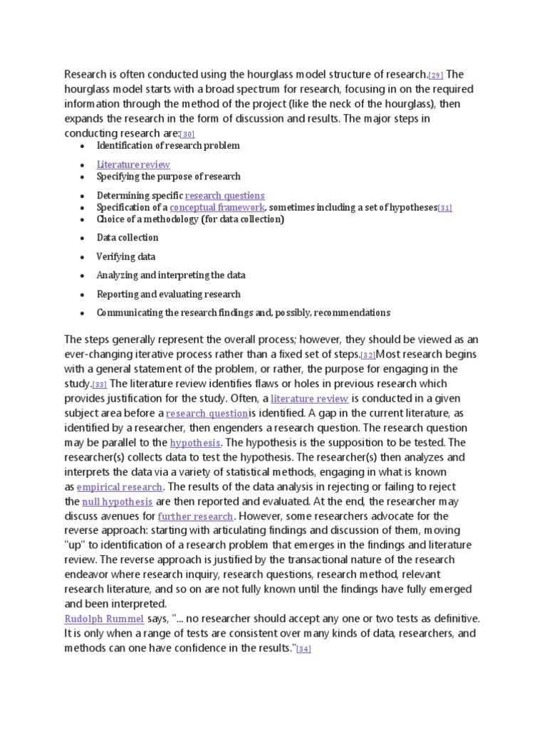 Hourglass Model in Research Steps | PDF | Hypothesis | Scientific Method