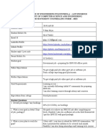 Jntua College of Engineering Pulivendula:: Autonomous Deparment of Computer Science and Engineering Iv B-Tech Student Counselling Form - 2023