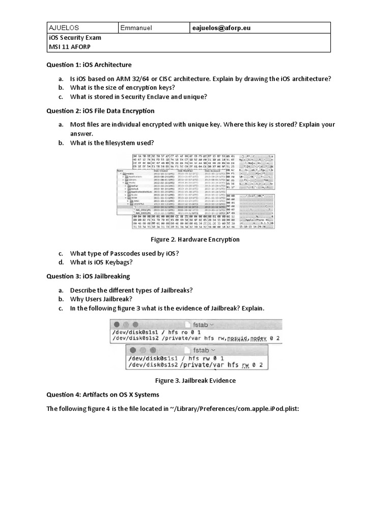 iOS Security Exam - Eu | PDF | Ios | Computer File
