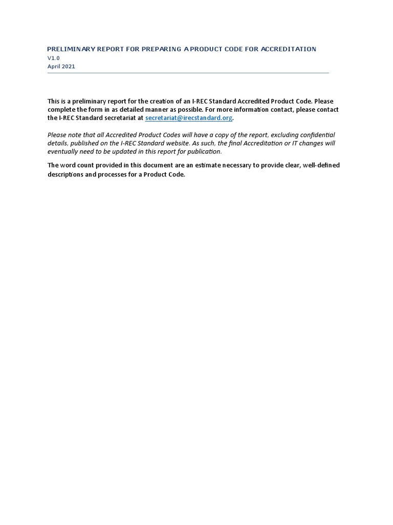 Product Code Accreditation Report | PDF | Information | Data