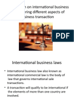 Presentation On International Business Laws