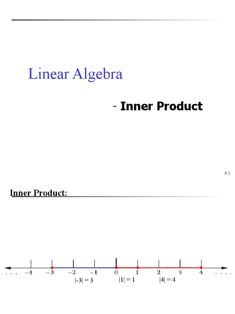 Linear Algebra: Inner Products | PDF | Norm (Mathematics) | Operator Theory