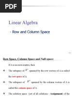 L11 - Linear Algebra - Row, Column & Null Space of A Matrix