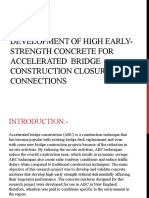 Development of High Early-Strength Concrete For Accelerated Bridge Construction Closure Pour Connections