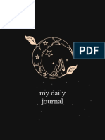 Black Minimalist Daily Journal Cover