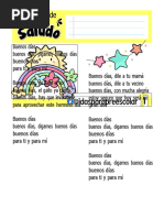 Canciones de saludo para niños | PDF | Artes del Lenguaje y Comunicación