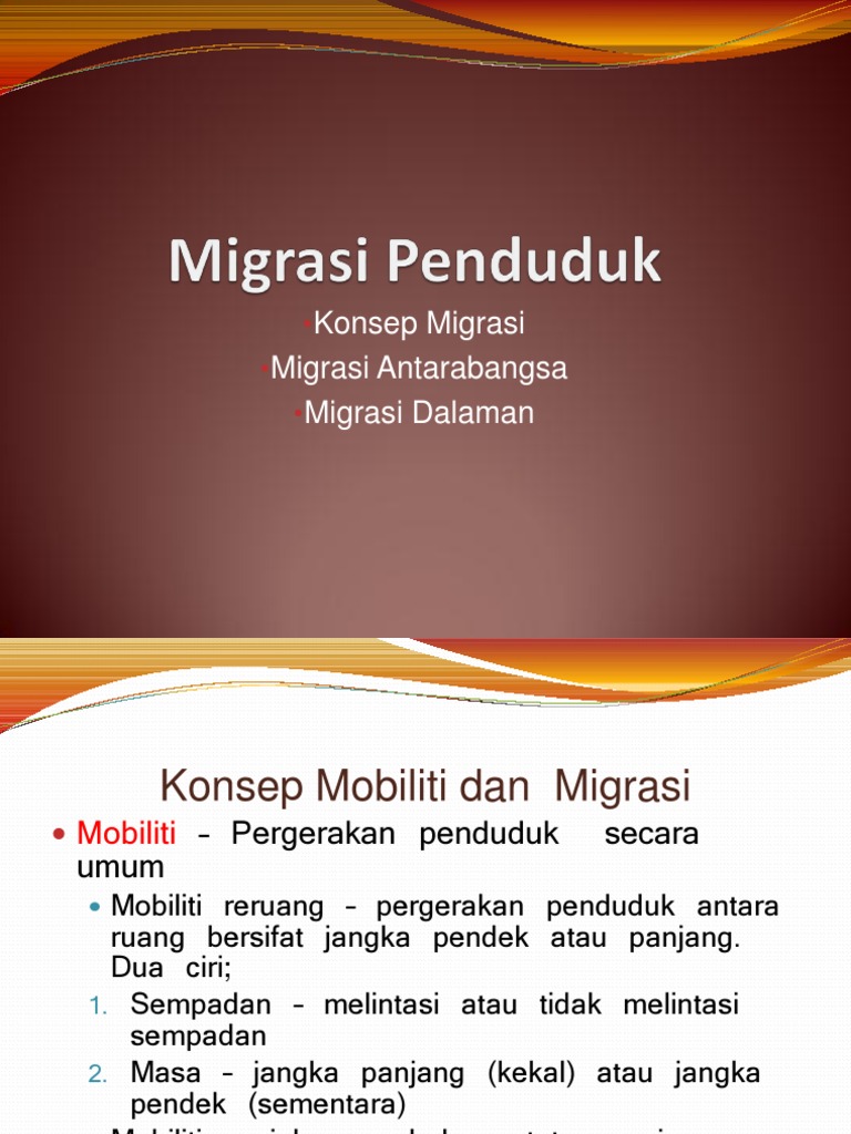 Migrasi Penduduk