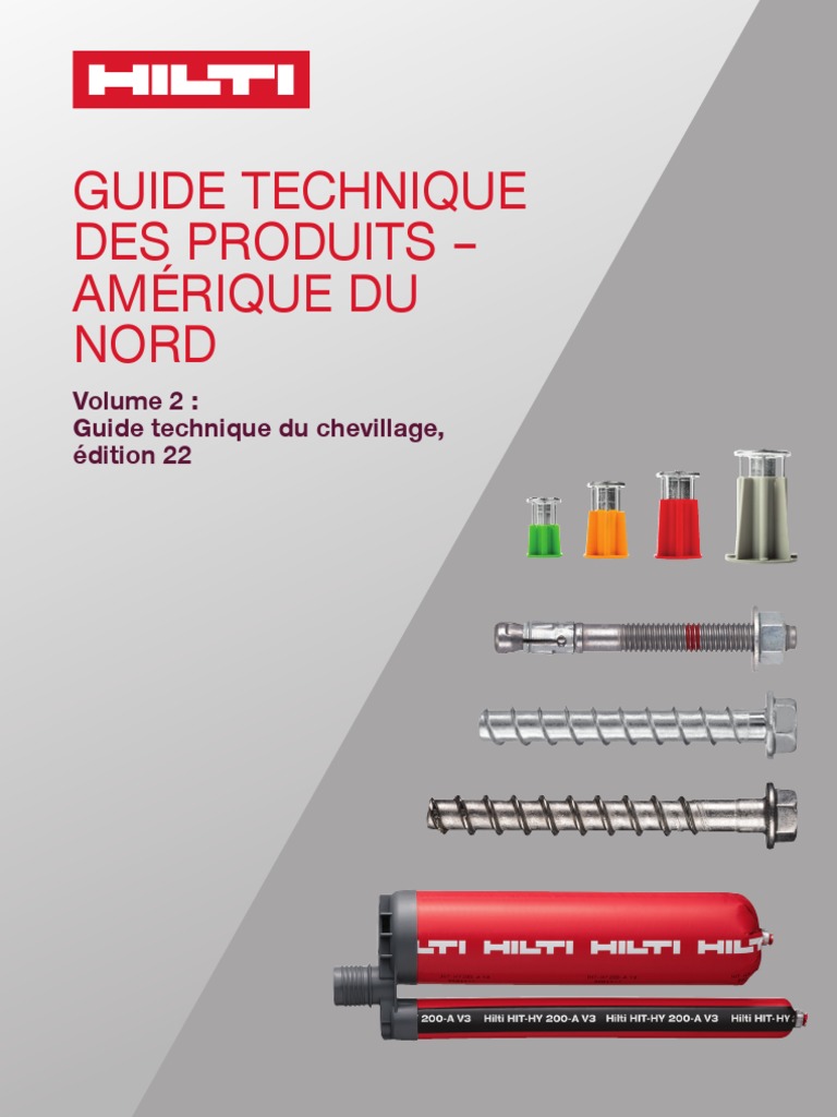 Guide technique du chevillage Hilti 22 | PDF | Béton | Époxy