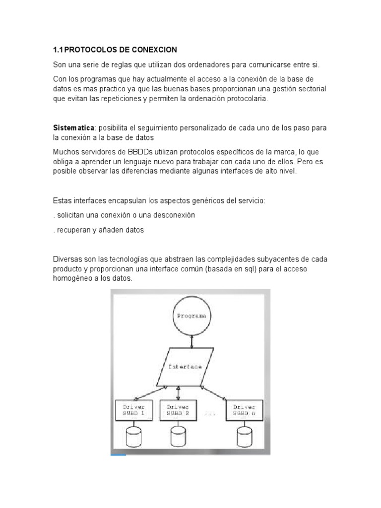 Protocolos y Cadenas de Conexión BBDD | PDF | SQL | Servidor SQL de ...