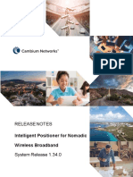 Intelligent Positioner For Nomadic Wireless Broadband - Release Notes 1.34.0 - Final