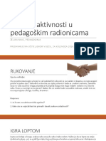 Primjeri Aktivnosti U Pedagoskim Radionicama