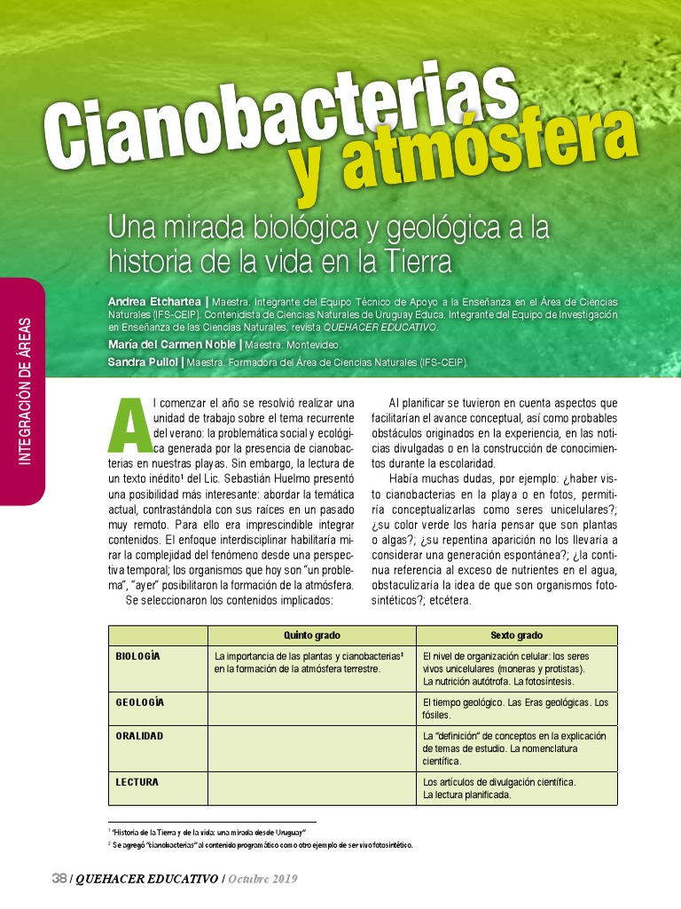 Cianobacterias Pdf Plantas Cianobacterias