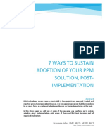 7 Ways To Sustain Adoption of Your PPMSolution