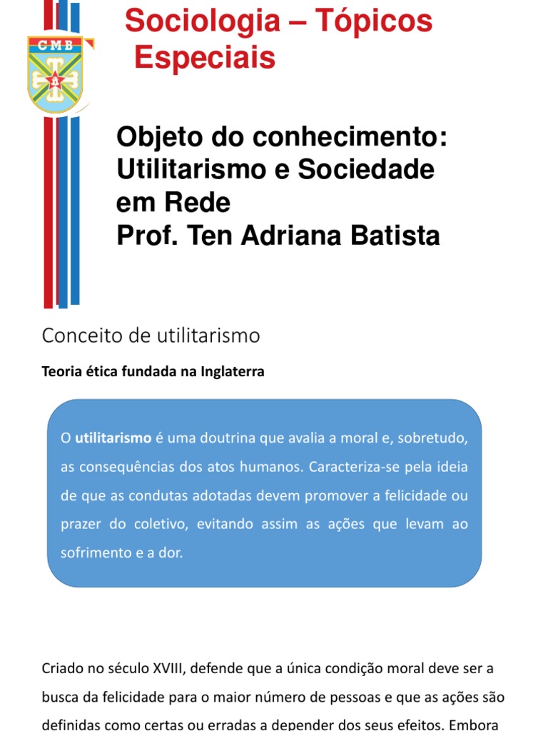 Utilitarismo e Sociedade em Rede | PDF | Utilitarismo