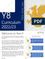 Y8 Curriculum Parent and Student Booklet