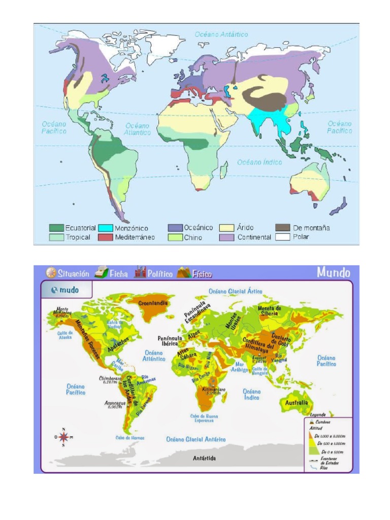 Climas y Relieves Del Mundo | PDF