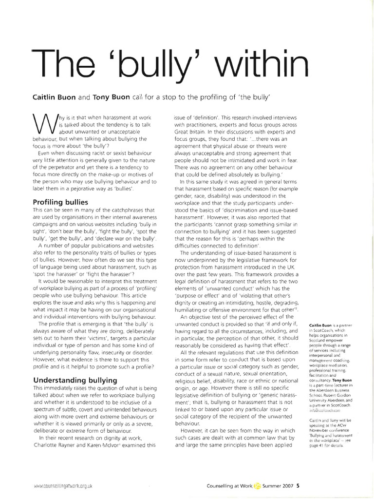 Bullying Journal Article PDF