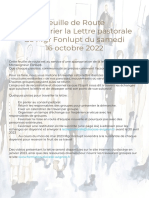 Feuille de Route Lettre Pastorale