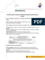 Instructivo Radicación Queja Presunto Acoso Laboral