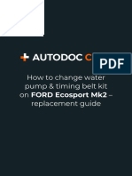 EN How To Change Water Pump Timing Belt Kit On Ford Ecosport mk2 Replacement Guide