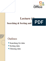 Lecture 3 Searching &sorting and Filtering